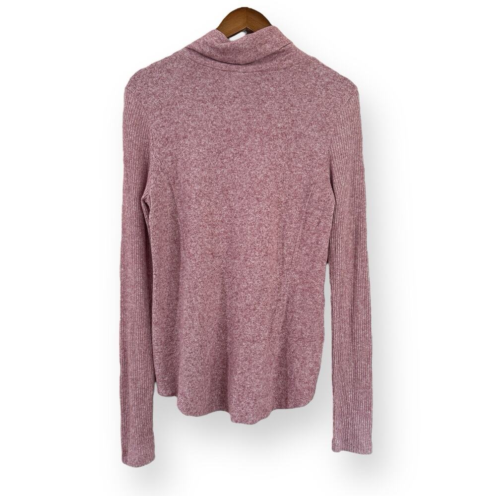 Anthropologie Saturday Sunday Brushed Fleece Turtleneck Sweater Pink Womens M - Picture 7 of 10